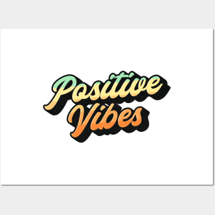 Positive Vibes Lettering Posters and Art